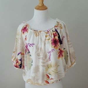 Z&L Boho Tropical Print Top- XS